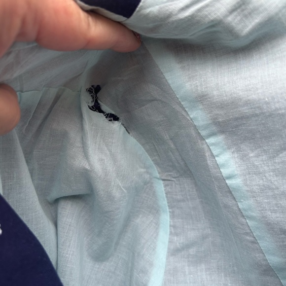 Sz-L-ModCloth umbrella blazer with mint/Tiffany blue cuffs-shoulder pads removed - Picture 9 of 9